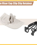 2 Pack Gray Iron Sun Visor Clip Retainer For Ford Fusion 2013 2016 And Lincoln MKZ 2013 2016 shown with plastic clips