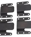 Tough As Nails Sectional Sofa Connectors Eight Piece Heavy Duty Metal Bracket Kit With Screws, black steel brackets detail.