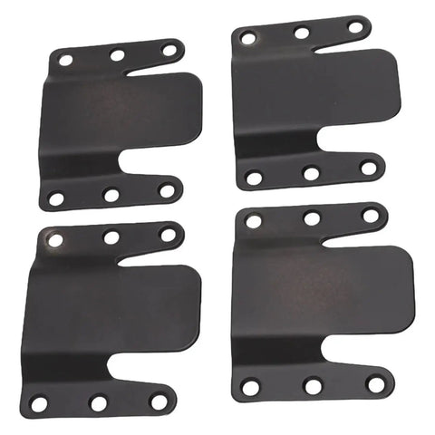 Tough As Nails Sectional Sofa Connectors Eight Piece Heavy Duty Metal Bracket Kit With Screws, black steel brackets detail.