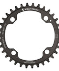 104 BCD 36 Tooth Mountain Bike Chainring For Shimano 12 Speed Hyperglide Plus Drop Stop ST Wide Narrow Spider Mount Beefy Aluminum 7075 T6 Made In USA For MTB, black, on white background