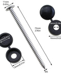 Heavy Duty 3 Inch Shutter Screws With Black Vinyl Caps Bulk Pack Of 24 Stainless Steel Fasteners Built Like A Tank Hardware for exterior use.