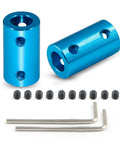 Cionyce blue aluminum bore rigid motor couplings, 2-piece with set screws