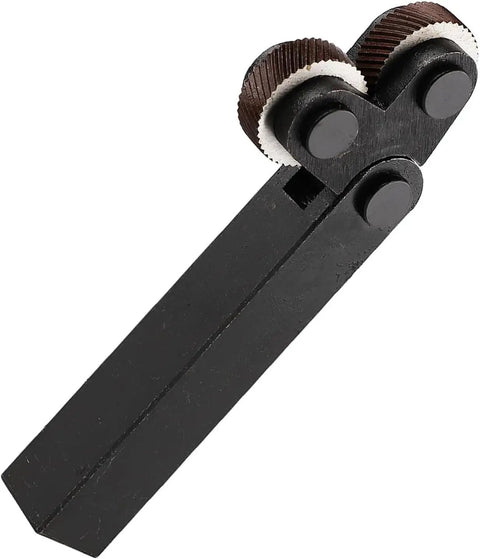 Double Wheel Lathe Knurling Tool Set For Diagonal Knurling Pitch Options 0.5mm 1.0mm 2.0mm Easy Grip Metalworking Upgrade image