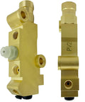 Tough And Slick Universal Brass Brake Proportioning Valve Disc Front Drum Rear For GM Ford Chevy Street Rods Muscle Cars Plus Classic Truck Rides Dual Reservoir Master Cylinder PV2 Model 1353, showcasing brass construction.