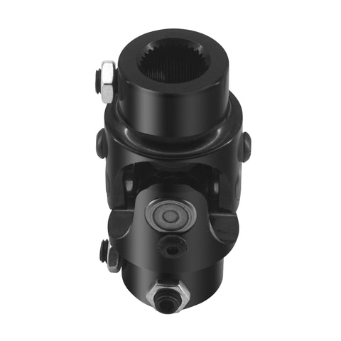 Three Quarter Inch Thirty Spline By Three Quarter Inch Double D Black Heavy Duty Steering Universal Joint Shaft front view