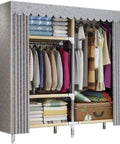 Bad Ass Portable Wardrobe Housing Heavy Duty Steel Tubes And Spacious Canvas Shell optimized for organizing clothes and accessories.