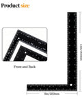 Heavy Duty Carbon Steel 8x12 Framing Square With Dead On Imperial And Metric Dual Scale Grids for precise measurements