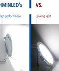 Comparison of 8 Inch Ultra Thin Round LED Recessed Panel Light Non Dimmable 18W 6500K Cool White Ceiling Downlight vs another brand