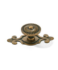 4 Pack Antique Brass Cabinet Knobs With Backplate Solid Heavy Duty Vintage Mushroom Drawer Handles For Dresser Drawers And Bi Fold Doors Retro Classic Style