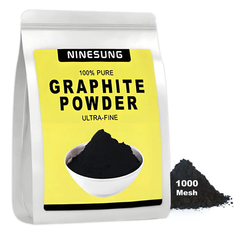 Pure Graphite Powder For Locks And Machinery, 13 Micron Super Ultra Fine Lubricant Powder in an 8 Oz resealable bag.