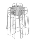 Metal Coffee Pod Storage Rack And Capsule Holder Stand, iron construction, sleek compact design, bottom view