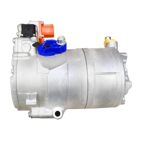 Electric AC Compressor Replacement Fits Porsche Taycan 2020 2021 OEM Style AC Unit SHS33H4203 side view showing design and fittings