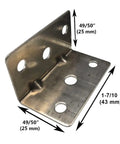 Sturdy Bulk Pack Of One Thousand Heavy Duty Galvanized L Shape Corner Braces Solid Rust Resistant Right Angle Metal Joint Connectors with dimensions