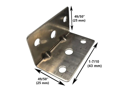 Sturdy Bulk Pack Of One Thousand Heavy Duty Galvanized L Shape Corner Braces Solid Rust Resistant Right Angle Metal Joint Connectors with dimensions