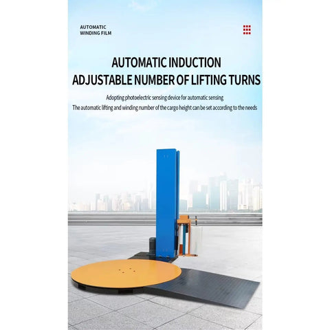 Automatic Pallet Stretch Wrapping Machine With Advanced Plc Interface engineered for automatic winding and adjustable lifting turns.