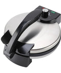 Duokon Electric Tortilla Press 10 Inch Non Stick With Adjustable Temp Stainless Steel Cover for easy cooking.