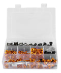 Dope 190 Piece Fairing Fasteners Nuts And Washers Kit For CBR600RR CBR900RR CBR1000RR And CBR1100XX Iron Aluminum Durable Anti Corrosion Hardware Set For Bodywork in a clear plastic case