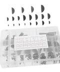 135 Piece Woodruff Key Set Carbon Steel M2 to M10C Half Set Keyway Assortment in open organizer box