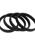 Top Shelf 4Pc Replacement Rubber Drive Belt Kit For Planer Machinery, 218Mm Perimeter, Tight Fit Black Rubber Bands, Straight Fix For Woodworking Jointer Planers, Rock Solid Performance - close-up of four black rubber drive belts.