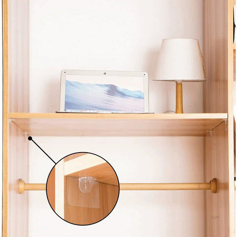 Built Tough 20 Pack Plastic Shelf Support Pegs featuring reliable self adhesive mounting pins for kitchen cabinets, shelf with peg
