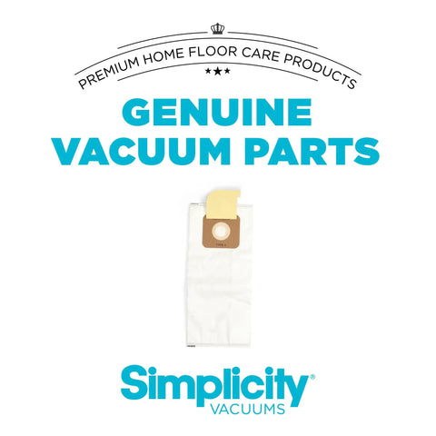 HEPA Vacuum Bag Set For S20EZM Upright Cleaners Type A shown with Simplicity branding