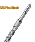 SDS Plus rotary hammer drill bit, 1-1/2 in diameter, 23.6 in length, steel construction for concrete/stone.