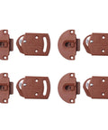 4-Piece Old-Fashioned Wardrobe Sliding Door Roller Gear Track Kit With Pulley For Closet And Sliding Doors, Red ABS Wheels