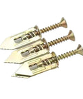 Heavy Duty Wood Screw And Drywall Anchor Kit With Self Drilling Expansion Screws For Gypsum Board Yellow Zinc Plated Rust Resistant And Easy No Prep Install For Strong Wall Mounts, 3 anchors