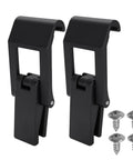 Beefy Black Draw Latches Two Hole Mounts POM Plastic Drawer and Cabinet Hardware Includes Two Latches and Four Screws Built for Heavy Duty Seals on Drawers and Cabinets Two Pack Bundle
