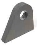 Side view of bare-metal winch mount plate, triangular with round mounting hole for Jeep Cherokee XJ