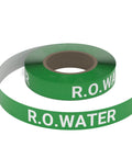 RO Water Green Pipe Marking Roll SSINLINE 2 Inch by 100 Foot Labels For 2.5 Inch to 7.9 Inch OD Pipes No Arrows on roll