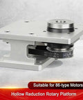 Heavy Duty Aluminum Hollow Rotary Actuator Delivering Knockout Precision Cam Indexing For Shop Cutting Tables with 86mm motor connection.