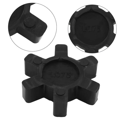 Four Pack L075 Flexible NBR Rubber Spider Insert for L Jaw Couplings, Fits 1/2 to 7/8 Inch Shafts, Durable Replacement Parts, High Quality Sealed Spider Set for Easy Maintenance, black L075 insert