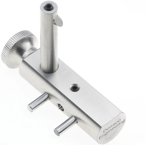 Heavy Duty Knifemaker Center Punch And Height Scribe Tool Built Like A Tank With Solid 303 Stainless Steel Body and tips view.