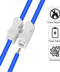 Spring Wire Connector Terminal Block CH 2 For LED Lighting Quick No Drill Cable Clamp 20A AC Up To 250V Handles 20 12 AWG