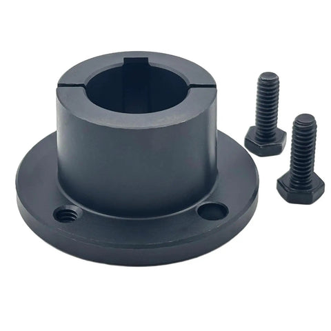 Heavy Duty Split Taper Bushing 1 1 4 Inch Bore H Series Carbon Steel Locking Bushing with two black screws