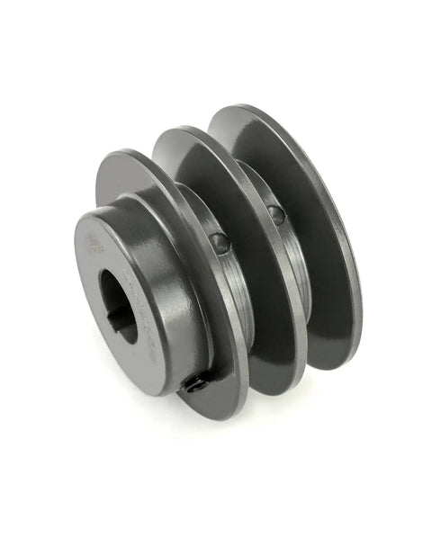 Two Groove V Belt Pulley With Two Point Seven Five Inch Outer Diameter And Three Quarters Inch Bore For V Belts A, 3L And 4L