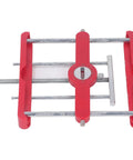 Dead On Mortise Tenon Jig Woodworking Doweling Kit Self Centering Loose Tenon System With Punch Locator top view with red frame.