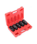 12 Point 1/2 Inch Drive Axle Hub Nut Socket Set Metric Impact Wrench Kit Garage Tools For Tough Job With Universal Fits And Quick Turns red case with 30-36mm sockets