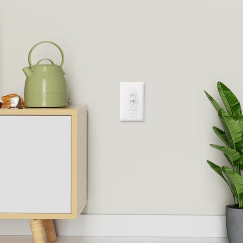Installed Toggle Style Wall Switch Guard For Kidproof Home Safety Clear Light Switch Cover That Locks In On Or Off Easy Open
