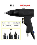 All In One Pneumatic Rivet Gun Kit For Blind Riveting And Rivnut Installation, Heavy Duty Yet Lightweight Aluminum Body, M3-M5