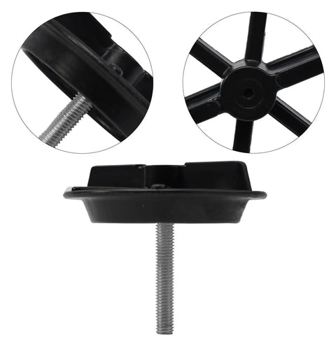 Spare Tire Hold Down Clamp Screw Bolt Retainer Clip 62850-28510 Compatible With Hyundai And Kia 2001 2013, black plastic with metal bolt