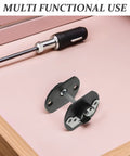 Five Set Sectional Sofa Connector Bracket Kit With Pin Style Interlocking Hardware on a table with screwdriver.