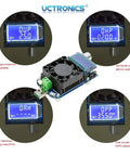 Dope USB Load Tester With Adjustable 35W Discharge Module For Quick Charge QC2.0 QC3.0 AFC FCP Testing, Smart Temperature Control And Cooling Fan, All-In-One Electronic Load And Fast Charge Protocol Trigger, 4.0 To 25.0V DC Range, with LCD and fan
