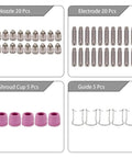 Premium Ag60 G55 Wsd60 Plasma Cutting Torch Tip Nozzles Consumables Kit With 50 Pieces showing nozzles, electrodes, shroud cups, and guides.