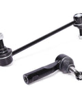 LCWRGS front suspension kit component: black lower control arm with ball joint and long link with mounting studs