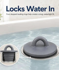 Universal Silicone Drain Plug Set For Bathtub And Bathroom Sink Features A Smooth Ring Grip Handle That Locks A Tight Vacuum To Trap Hair Dirt And Bad Smells While Knocking Out Clogs With Zero Extra Hustle, shown in water with a snug fit.