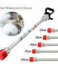 Hella Durable Aluminum Extension Pole For Airless Paint Sprayer Gun Attachments Rust Proof Oxide Coating, 12mm diameter, shown in various lengths.