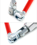 Close-up of Universal Spark Plug Socket Wrench With T Handle showing 360 degree rotation and 270 degree folding mechanism.