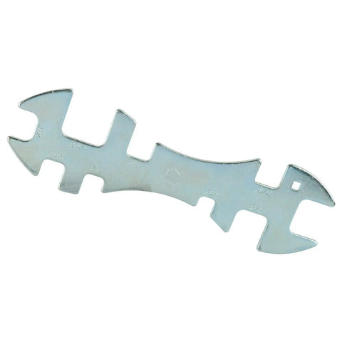 Silver multi-tool wrench from the 12 Piece Oxygen And Acetylene Torch Kit For Welding And Cutting Pro Grade Gas Welder Tool Set.